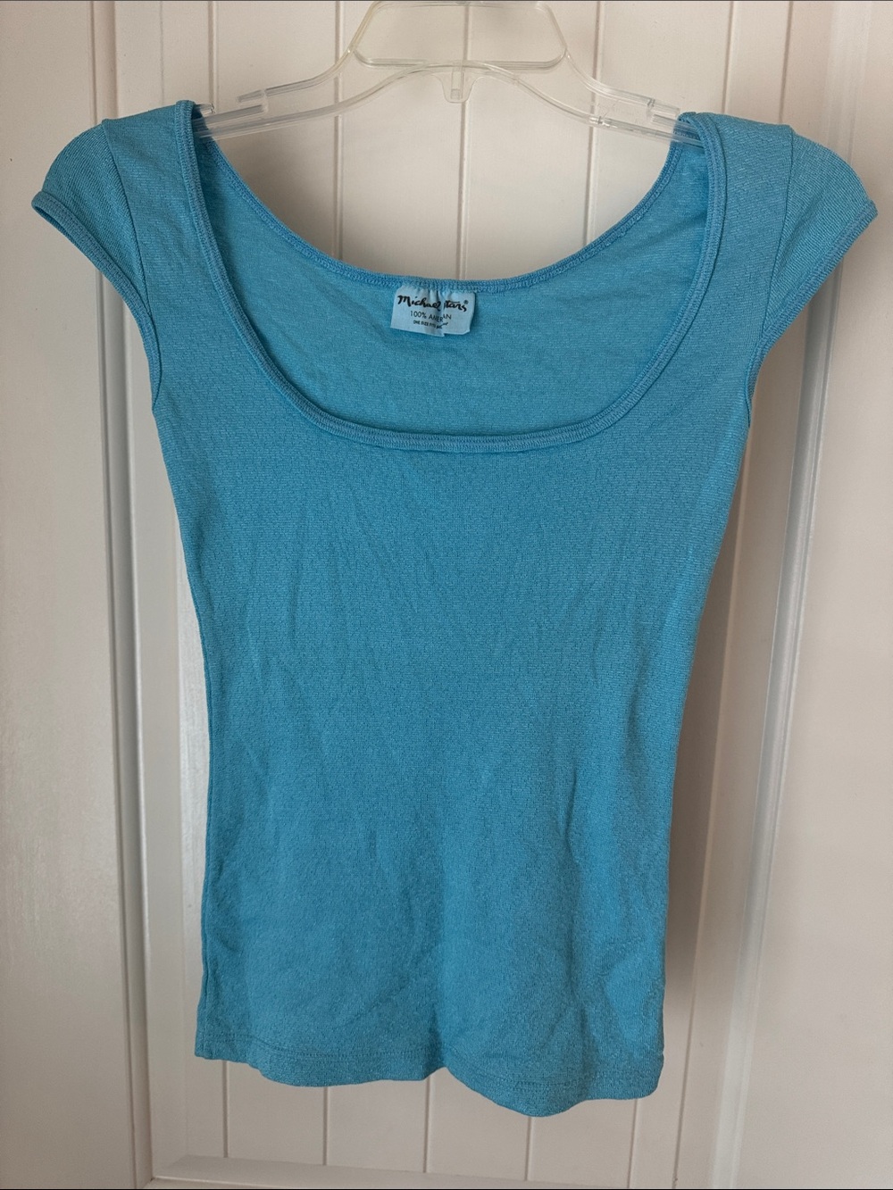 Michael Stars Slim Fit Scoop Neck Tank - Aqua Blue